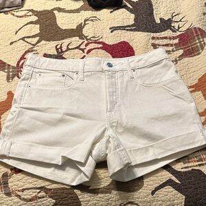 Women’s white denim shorts